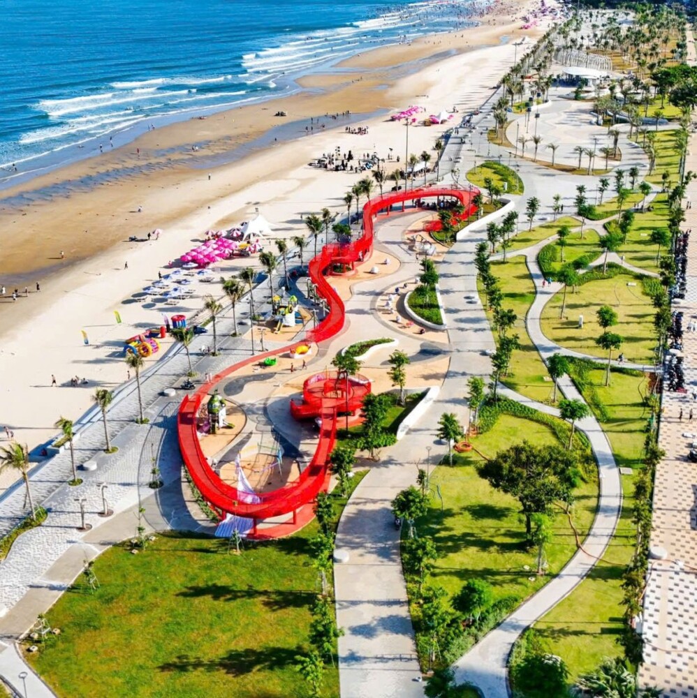 Cong vien bien bai sau vung tau cau di bo ngam bien